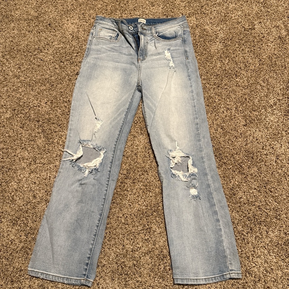 Sneak Peek Light Wash Straight Leg Jeans